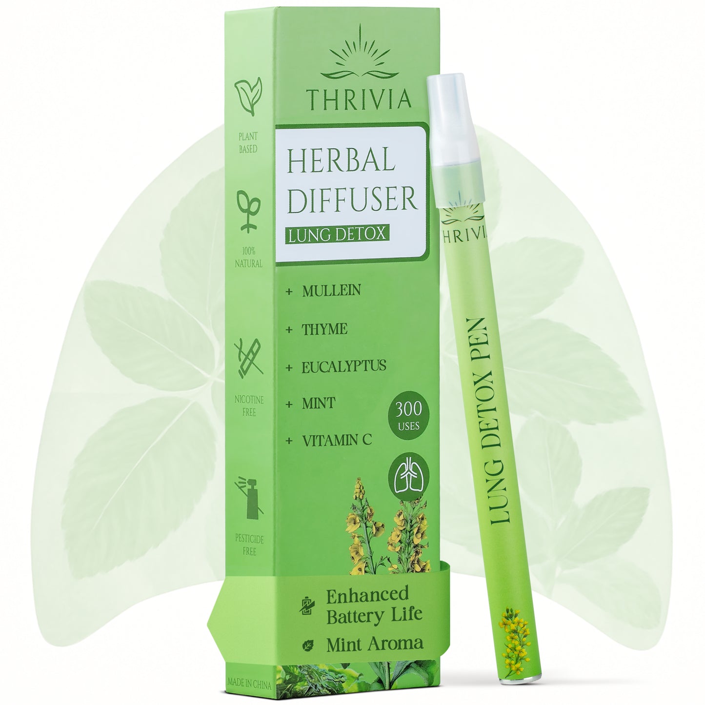 Thrivia Herbal Diffuser Pen - Lung Detox Pen