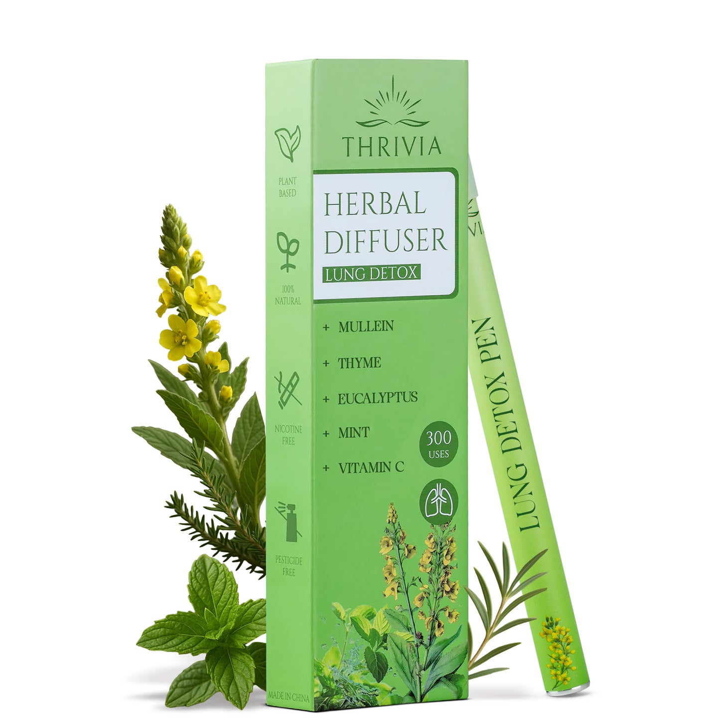 Thrivia Herbal Diffuser Pen - Lung Detox Pen
